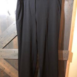 Size 20 high waisted wide leg Lane Bryant pants in black.